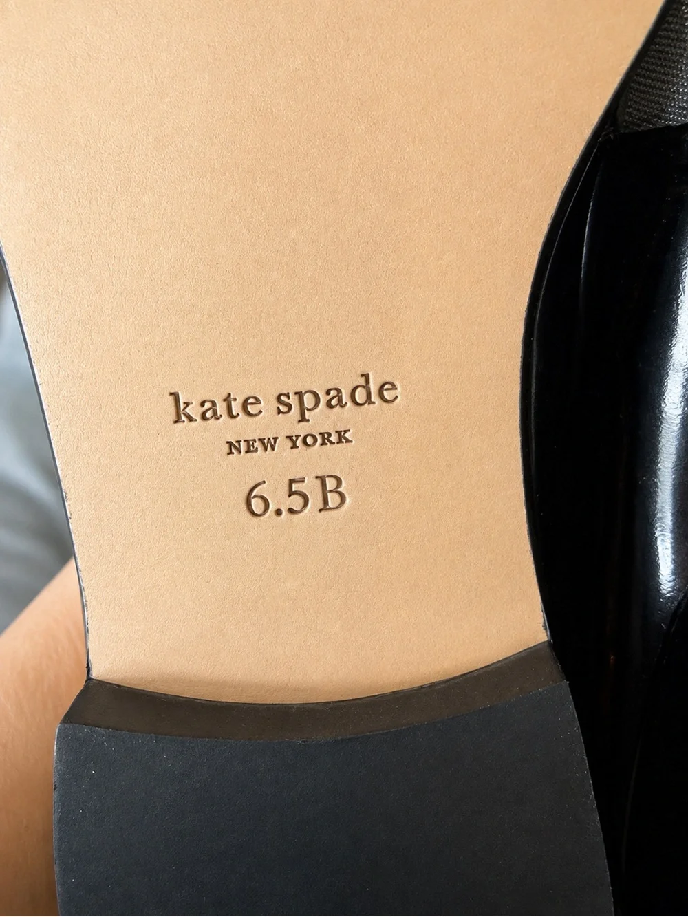 Kate Spade Leandra Black Patent Leather Bow Loafers 6.5B